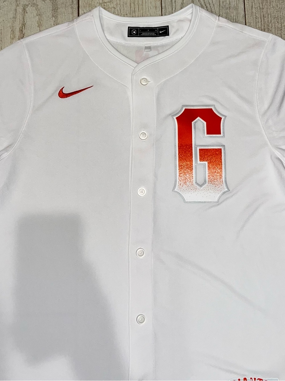 Nike San Francisco Giants City Connect Jersey Men’s Large White Orange MLB